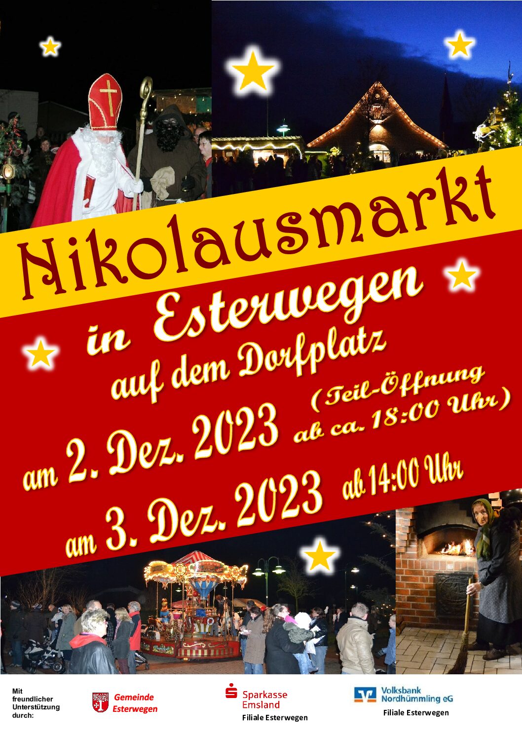 Nikolausmarkt Esterwegen am 2. und 3. Dezember 2023