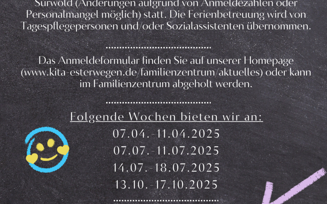 Ferienbetreuung für Grundschulkinder der Samtgemeinde Nordhümmling